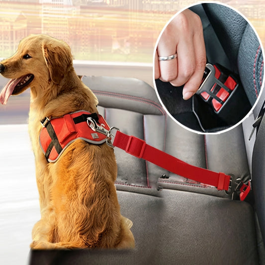 Cinturón de Seguridad Ajustable para Perros y Gatos