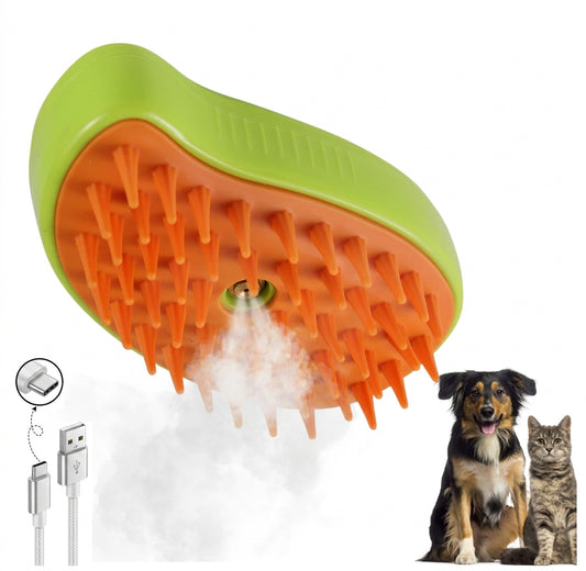 Cepillo Masajeador a Vapor para Perros y Gatos